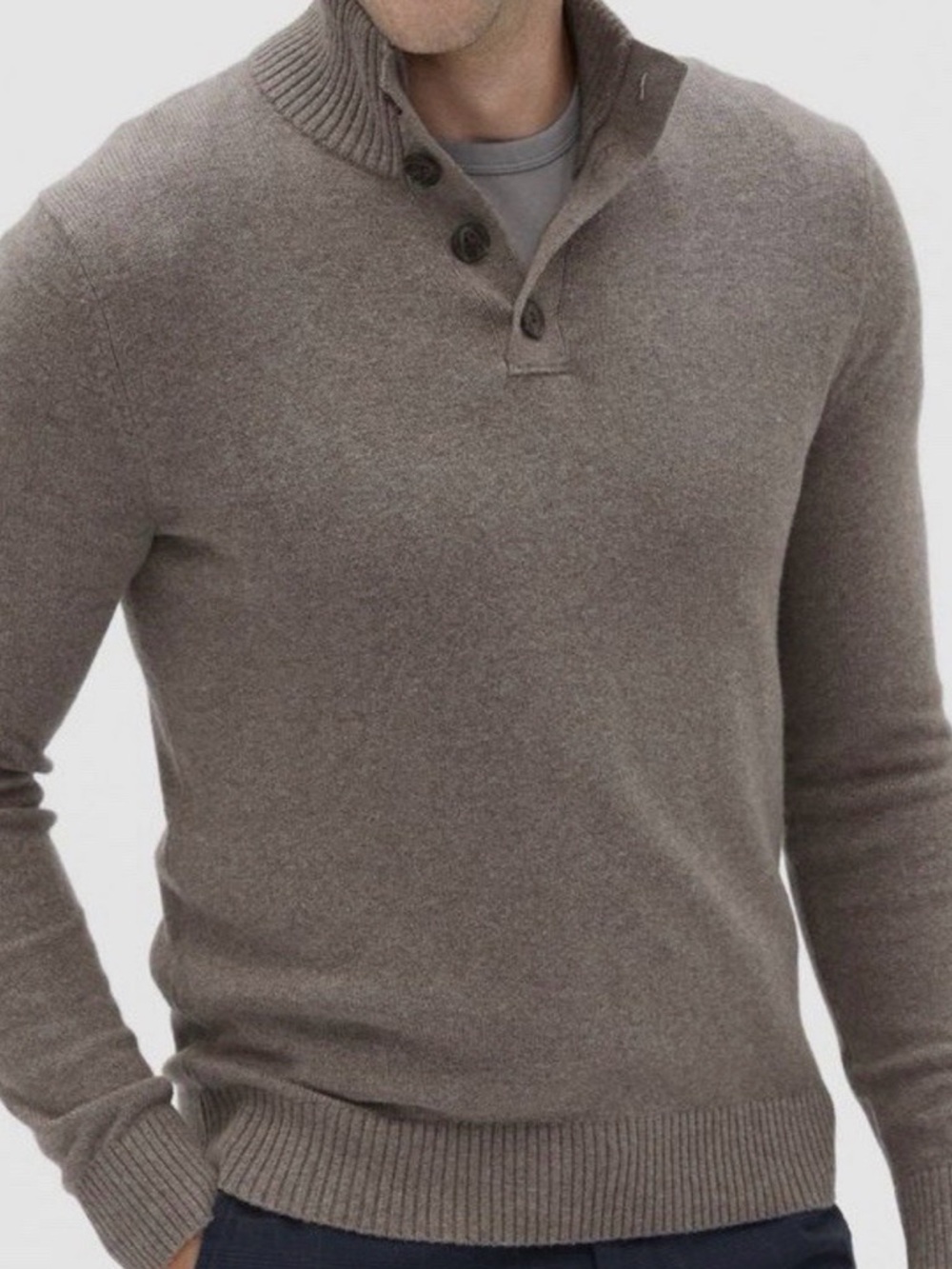 Banana republic men’s button mock neck sweater